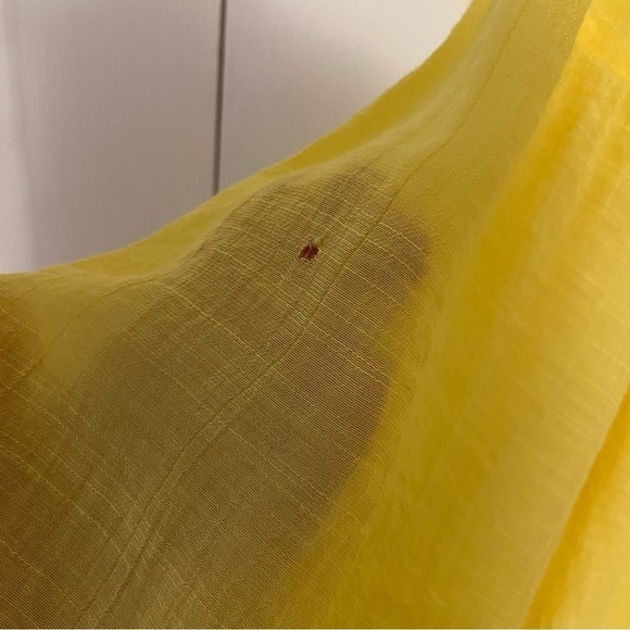 Anthropologie Maeve Verona Yellow Tie Sleeve Rayon Blouse Tunic Top - Picture 9 of 9